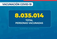 Chile superó las 8 millones 35 mil personas vacunadas contra Covid-19 con primera dosis