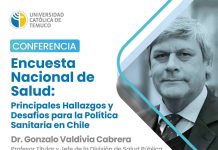 La Encuesta Nacional de Salud será el eje en charla abierta dictada por el referente nacional Dr. Gonzalo Valdivia en la UCT