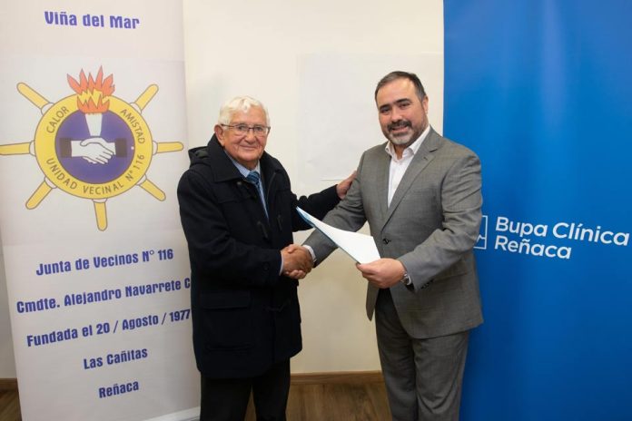 Clínica Bupa Reñaca y Junta de Vecinos Comandante Alejandro Navarrete firman convenio en beneficio de la comunidad