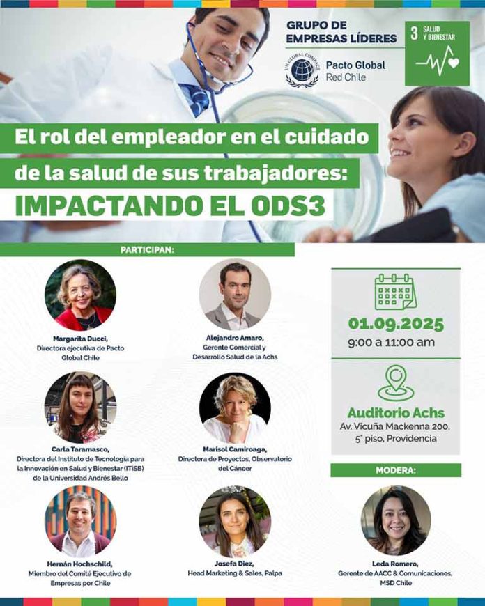 Pacto Global Chile - ONU convoca a líderes empresariales y expertos para visibilizar el rol del empleador en la promoción de la salud