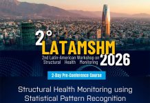 Últimos cupos para cursos pre-congreso 2° Latin-American Workshop on Structural Health Monitoring (LATAMSHM 2026)
