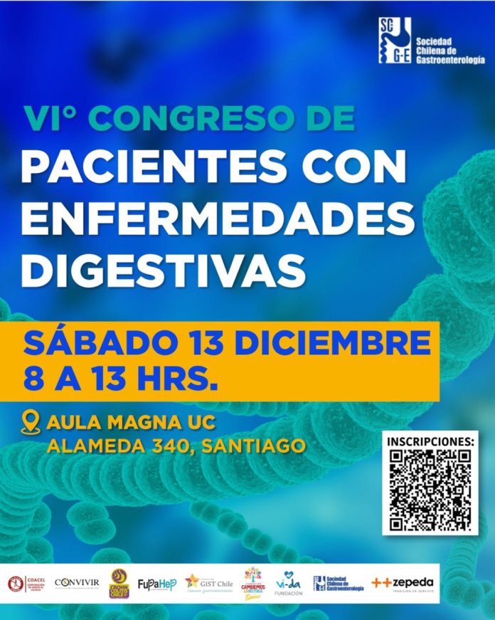 Sociedad Chilena de Gastroenterología realizará sexto Congreso de Pacientes con Enfermedades Digestivas