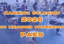 Ranking Colegios 2026 PAES: Los 50 mejores promedios