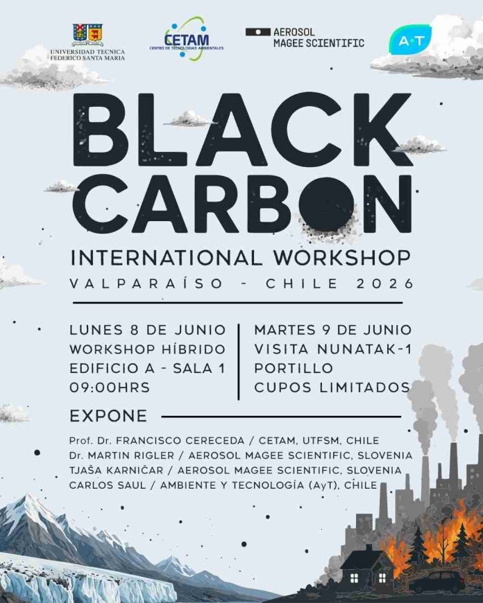 Black Carbon International Workshop reunirá en Chile a expertos europeos y nacionales para abordar uno de los contaminantes más críticos para el clima y la salud Black Carbon International Workshop reunirá en Chile a expertos europeos y nacionales para abordar uno de los contaminantes más críticos para el clima y la salud