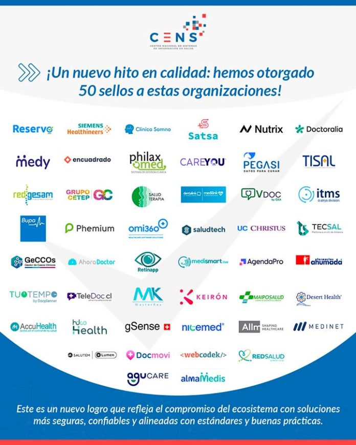 CENS 50 sellos salud digital en Chile 50 sellos de calidad impulsan el fortalecimiento de la salud digital en Chile